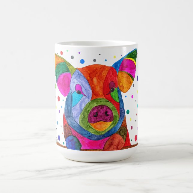 Cute and Colourful Pig Mug (Center)