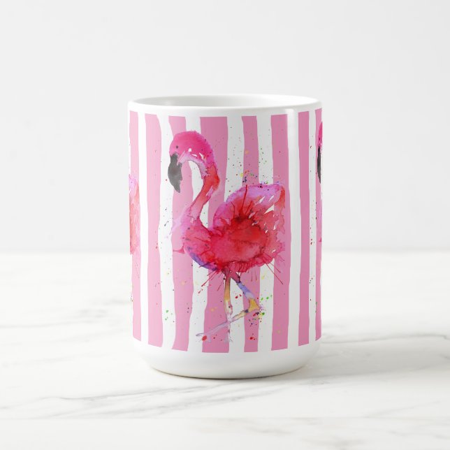 Cute and Colourful Pink Flamingo Mug (Center)