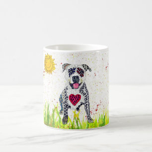 Cute and Colourful Pit Bull Mug
