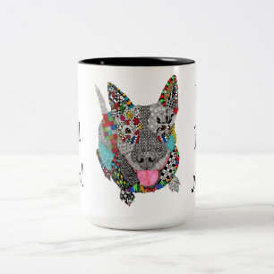 Cute and Colourful Pit Bull Mum Mug