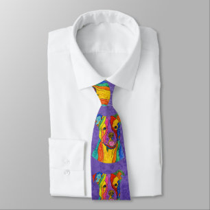 Cute and Colourful Pitbull Neck Tie