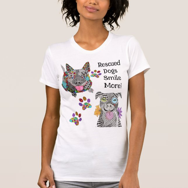 Cute and Colourful Pitbull T-shirt (Front)