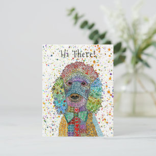 Cute and Colourful Poodle Goldendoodle Thank You Card
