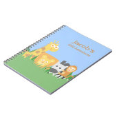 Cute and Colourful Safari Animals Notebook (Left Side)