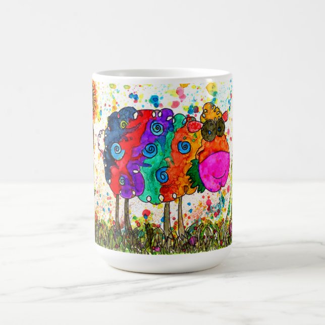Cute and Colourful Sheep Mug (Center)