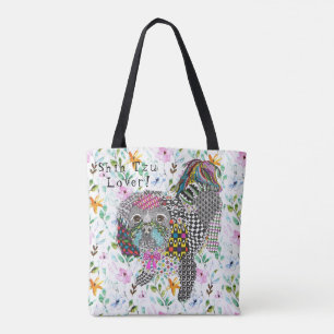 Cute and Colourful Shih Tzu Tote Bag