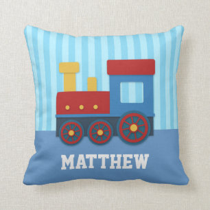 Cute and Colourful Train for Boys Bedroom Cushion