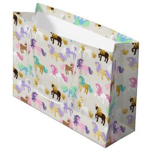 Cute and Colourful Unicorn Birthday Large Gift Bag
