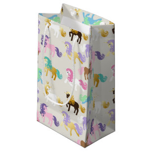 Cute and Colourful Unicorn Birthday Small Gift Bag
