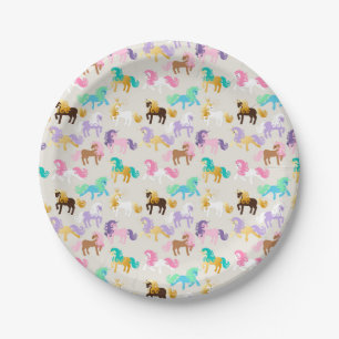 Cute and Colourful Unicorn Pattern Paper Plate
