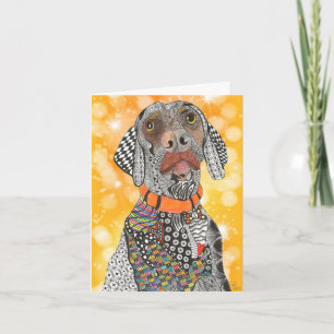 Cute and Colourful Weimaraner Greeting Card