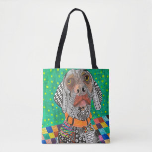 Cute and Colourful Weimaraner Tote Bag