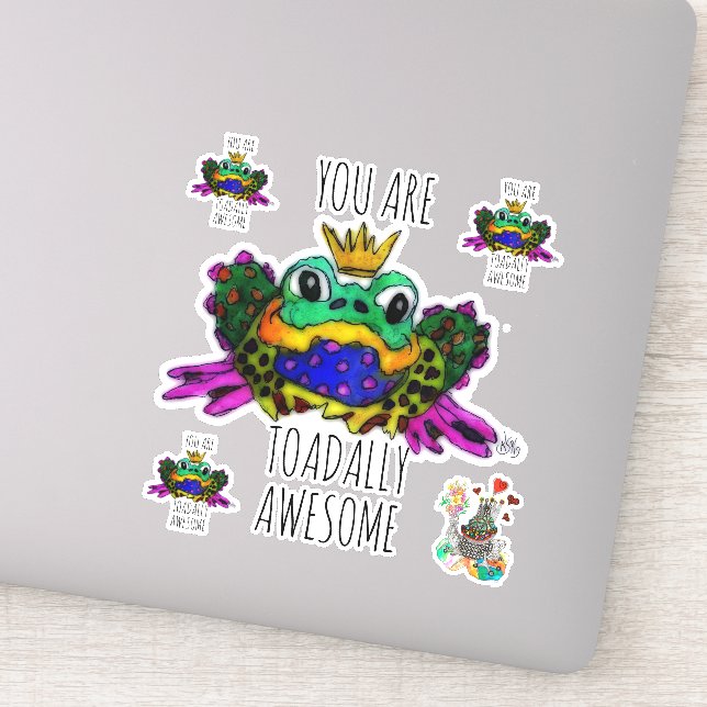 Cute and Colourful You are Toadally Awesome (Detail)