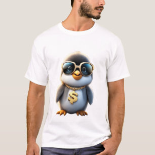 Cute And Cool Fluffy Penguin T-Shirt