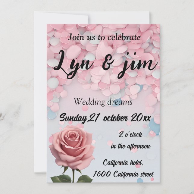 Cute and cool wedding invitation (Front)