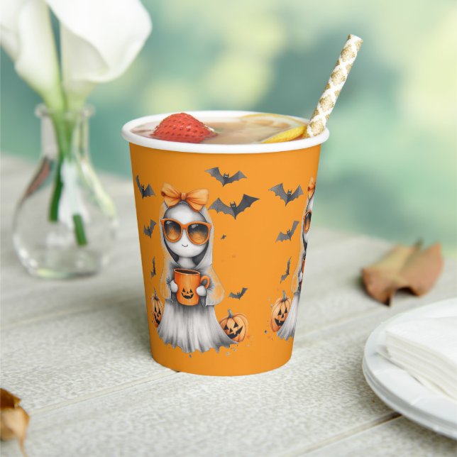 Cute and coquettish Halloween Littke GirlPaper cup (Insitu)