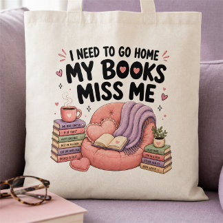 Cute and Cosy Book Lover Funny Reader Gift Tote Bag