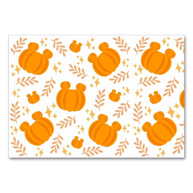 Cute and cosy pumpkin patch table number (Front)