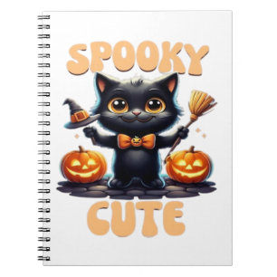 Cute and creepy black cat Classic T-Shirt Notebook