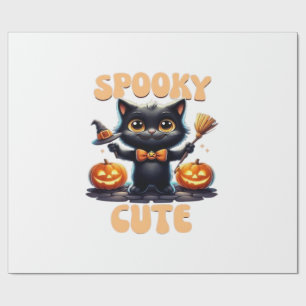 Cute and creepy black cat Classic T-Shirt Wrapping Paper