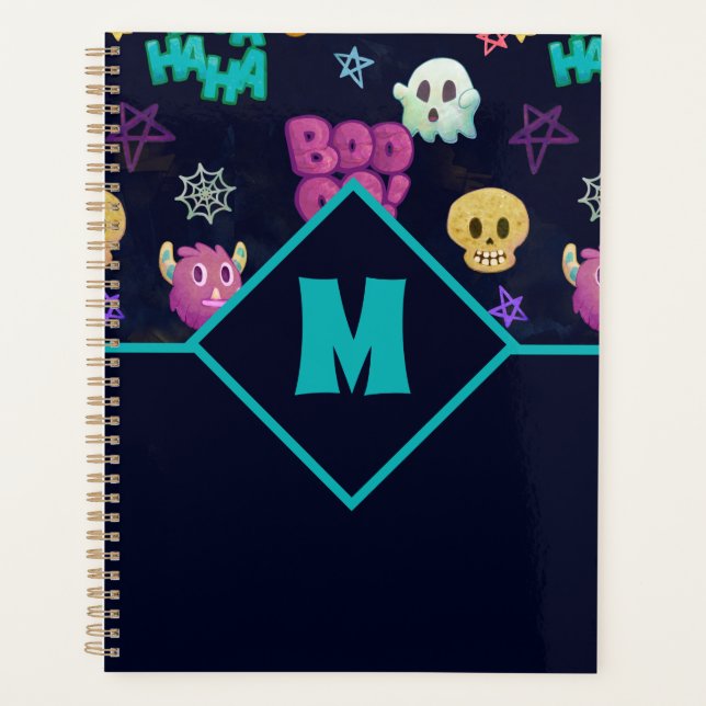 CUTE AND CREEPY HALLOWEEN BACK TO SCHOOL PLANNER (Front)