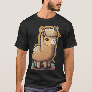 Cute and Cropped Andean Beauty Trendy Gen Z Llama T-Shirt