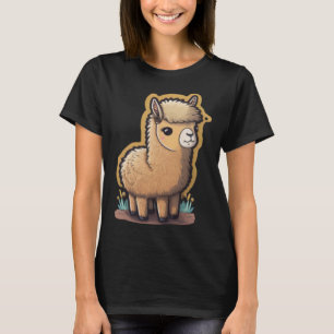 Cute and Cropped Andean Beauty Trendy Gen Z Llama T-Shirt