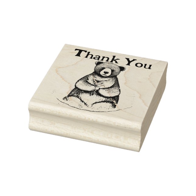 Cute and cuddle winter bear                        rubber stamp (Stamp)