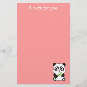 Cute and Cuddly Baby Panda Stationery