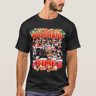 Cute and Cuddly Christmas Dogs in Stocking boy T-Shirt