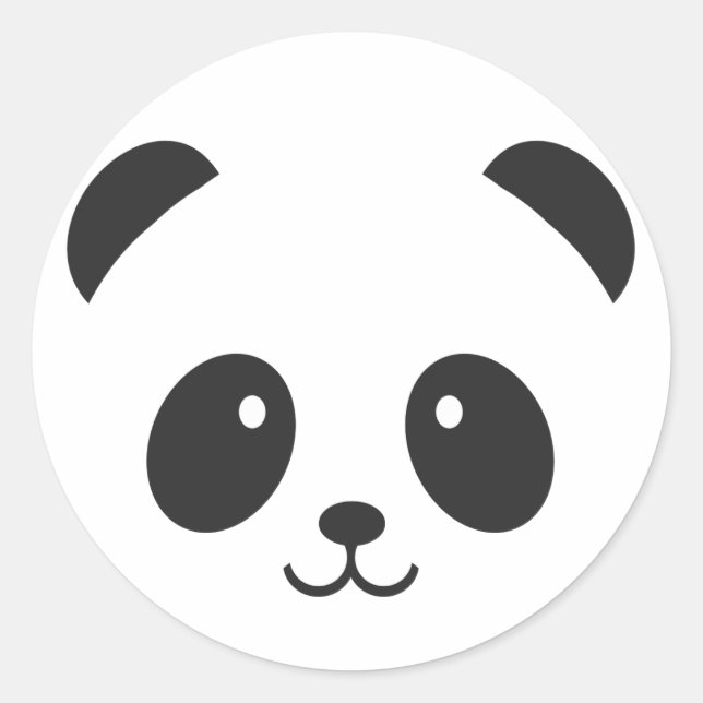 Cute and Cuddly Panda Sticker (Front)