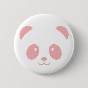 Cute and Cuddly Pink Panda Pin Button