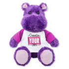 Cute and Cuddly Purple Hippo Plush Stuffed Animal