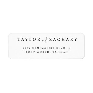 Cute and cursive return address label