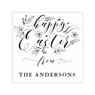 Cute and custom Happy Easter self inking stamp