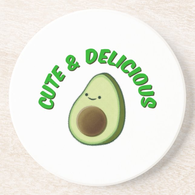 Cute And Delicious Avocado Coaster (Front)