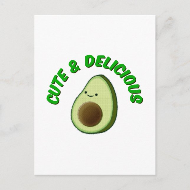 Cute And Delicious Avocado Postcard (Front)