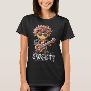 Cute And Edgy Christmas Gingerbread Rockstar Fun T-Shirt