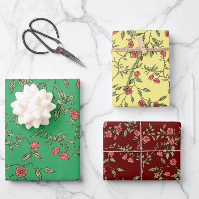 Cute and Elegant  Wrapping Paper Sheet (Front)