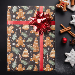 Cute and Festive Gingerbread Christmas Wrapping Paper