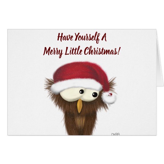 Cute and Festive Owl (Front Horizontal)