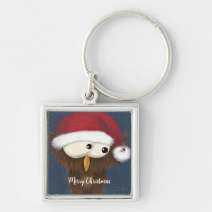 Cute and Festive Owl Key Ring