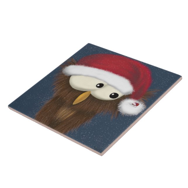 Cute and Festive Owl Tile (Side)