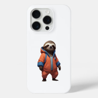Cute and Friendly Sloth Illustration iPhone 15 Pro Case