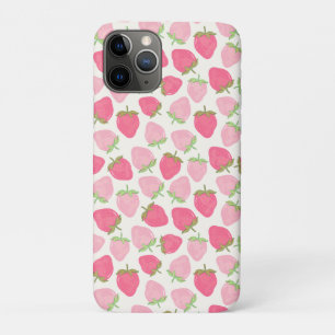 Cute and Fruity Pink Strawberry iPhone 11 Pro Case