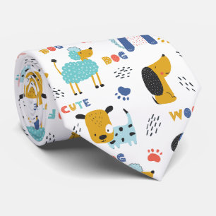 Cute and Fun Dog Pattern Tie