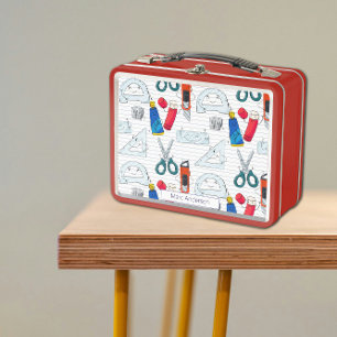 Cute and Fun Hand Drawn Design Metal Lunch Box
