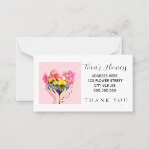 Cute and fun heart shaped bouquet flower  card