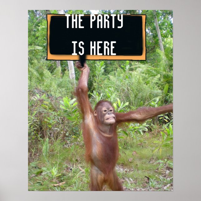 Cute and Fun Party Time Location Poster (Front)