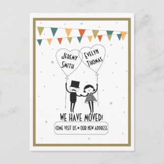 Cute and Funny Alternative Change of Address Announcement Postcard